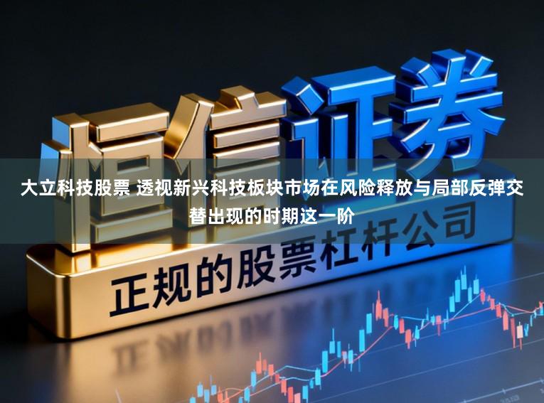 大立科技股票 透视新兴科技板块市场在风险释放与局部反弹交替出现的时期这一阶
